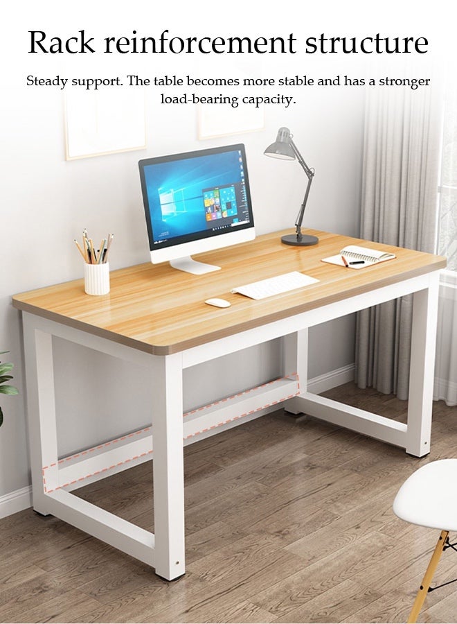 Spides Multipurpose Computer Desk Home Office Writing Study Desk Modern Simple Style Laptop Table Thickened Metal Leg Ergonomic Workstation Gaming Desk for Home Office Study for Bedroom Home Office Study - Image 2